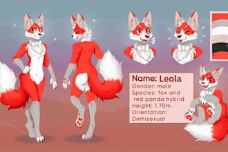 draw furry reference sheet furry ref sheet fursona character furry art furry oc