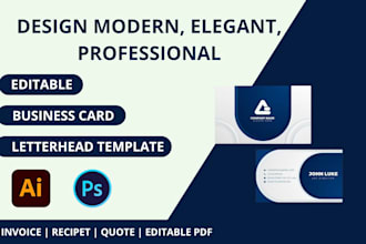 do custome business card, letterhead design, id badge, name card, visiting card