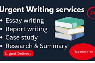 do urgent essay writing, summary, research reports