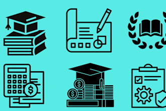 do design high quality custom vector icons, illustrations for web or printing