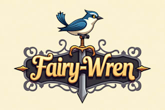 create awesome fairy wren logo very fast with super color
