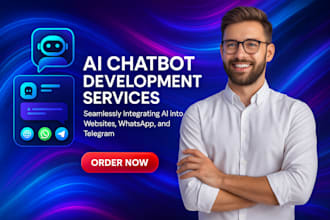 build website ai chatbot, integrate ai chatbot with whatsapp telegram ai chatbot