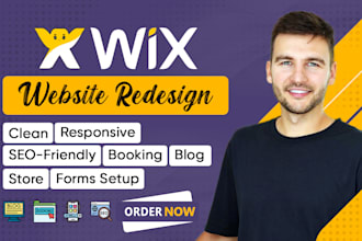 do a custom wix website redesign that fits your goals