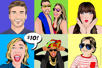 draw a pop art illustration from your photo