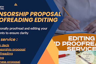 proofread and edit your sponsorship proposal or pitch deck