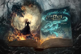 design fantasy book cover, paperback cover, or kindle cover