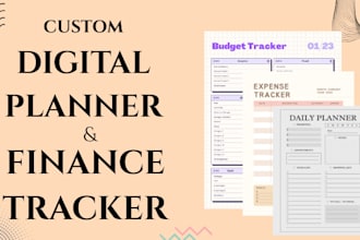 design planner stickers, budgeting sheets, finance trackers