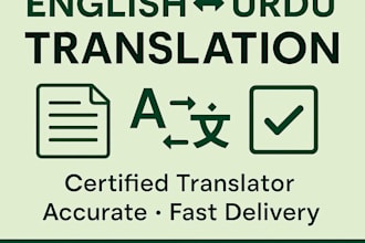 certified english to urdu and urdu to english translator