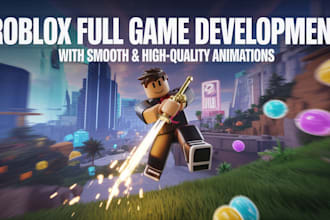 develop roblox full game with high quality animations