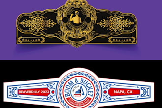 make premium cigar logo, bands, labels, brands, box or graphics design