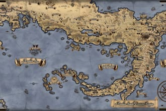 do fantasy cartography map illustration world city map campaign rpg dnd novel