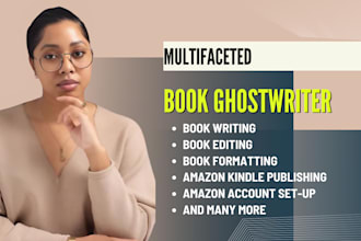 ghostwrite ebook, book editing, kdp formatting, amazon book publishing