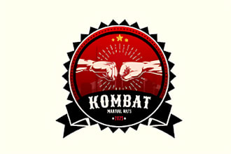 design hard fighter martial art rose logo