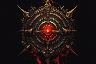 design a fantasy, rpg, sci fi, steam animated game logo
