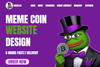 memecoin landing page , meme coin website, crypto website, meme token