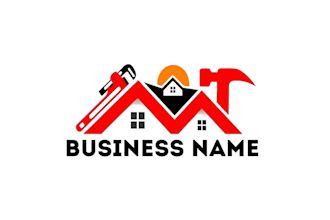 do modern real estate mortgage plumbing and construction logo design