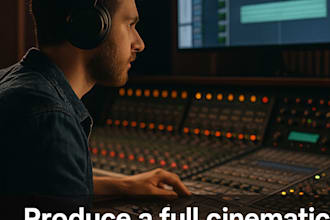 produce a full cinematic trailer track for sync or content