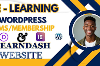 build wordpress lms website, elearning website, membership site with learndash