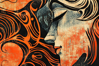make awesome linocut illustration for your brand