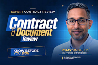 review your contract or document and give you a clear strategy breakdown