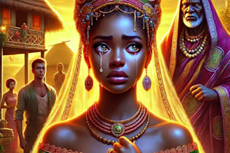 write traditional and modern african folktales with rich storytelling