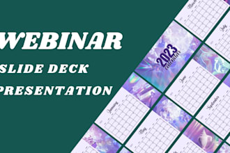 design presentation slides on webinar business pitch deck for your live launch