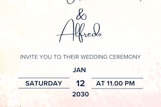 design a beautiful whatsapp wedding invitation card in canva