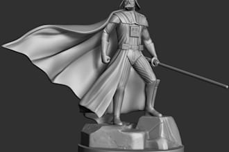 design 3d sci fi futuristic figurine,star war,40k army,trpg set,action posed,stl
