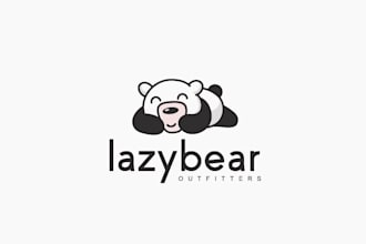 design a custom playful panda mascot logo for your brand
