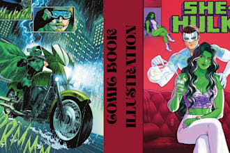 draw comic book illustration comic strip storyboard comic anime art manga page