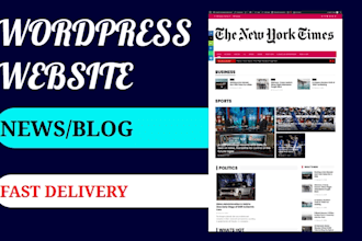 build responsive news blog or ecommerce web development