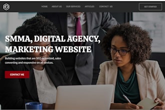 design digital marketing agency or smma agency website