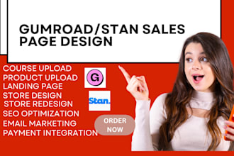 setup gumroad stan etsy beacon ai sales page design
