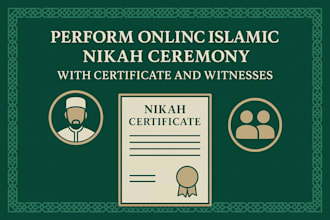 perform virtual nikah service with imam, certificate, and witness support