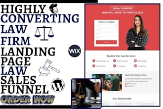 design law firm landing page notary law firm website law firm sales funnel