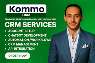 setup your kommo CRM with custom pipelines, chatbot and CRM automation