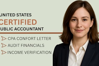 provide comfort letter mortgage letter, financial statements audit signed