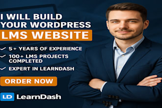 develop personalized wordpress membership website, lms website with learndash
