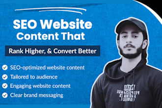 write website content and do SEO copywriting to boost rankings and conversions