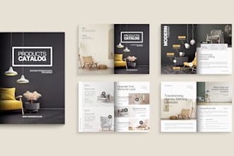 do an eye catching product catalog, catalogue, booklet, lookbook, or sell sheet