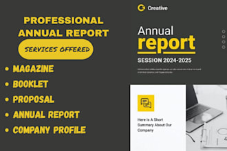 do magazine booklet proposal annual report company profile