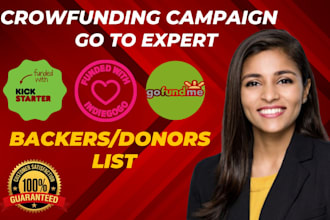 deliver crowdfunding campaign kickstarter gofundme fundraisers backers list