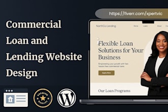 build commercial loan lending loan website on wordpress wix studio