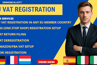 register vat in de, pol, ita, est, est, and oss for amazon or shopify sellers