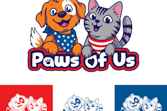 do cartoon pet animal logo 24 hours