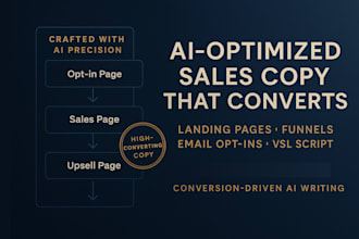 write high converting ai sales copy web content for landing pages and funnels