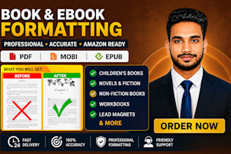 book formatting, book design, ebook design, and book typesetting