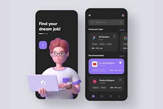 develop high end job board app, listing, searching, recruitment agency, hunting