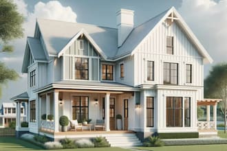 3d architecture design, exterior design, 3d rendering, 3d visualization, house