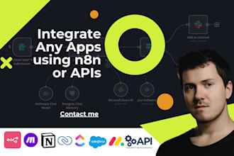 integrate any apps using n8n or apis